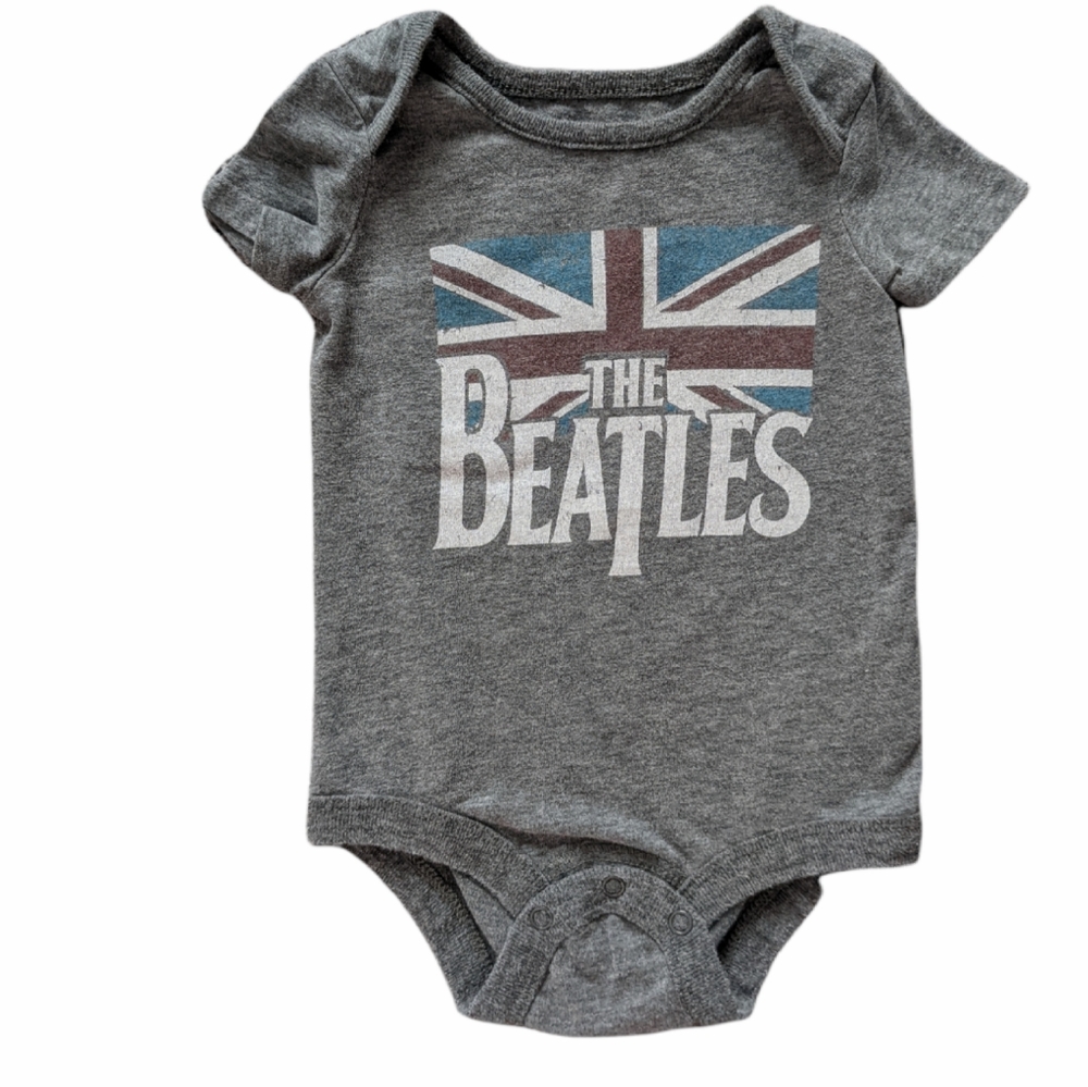 The Beatles grey short sleeved onesie/bodysuit